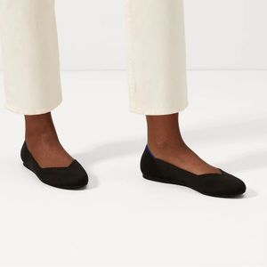 Rothy’s Flat shoe 9.5 in Black solid retail $129